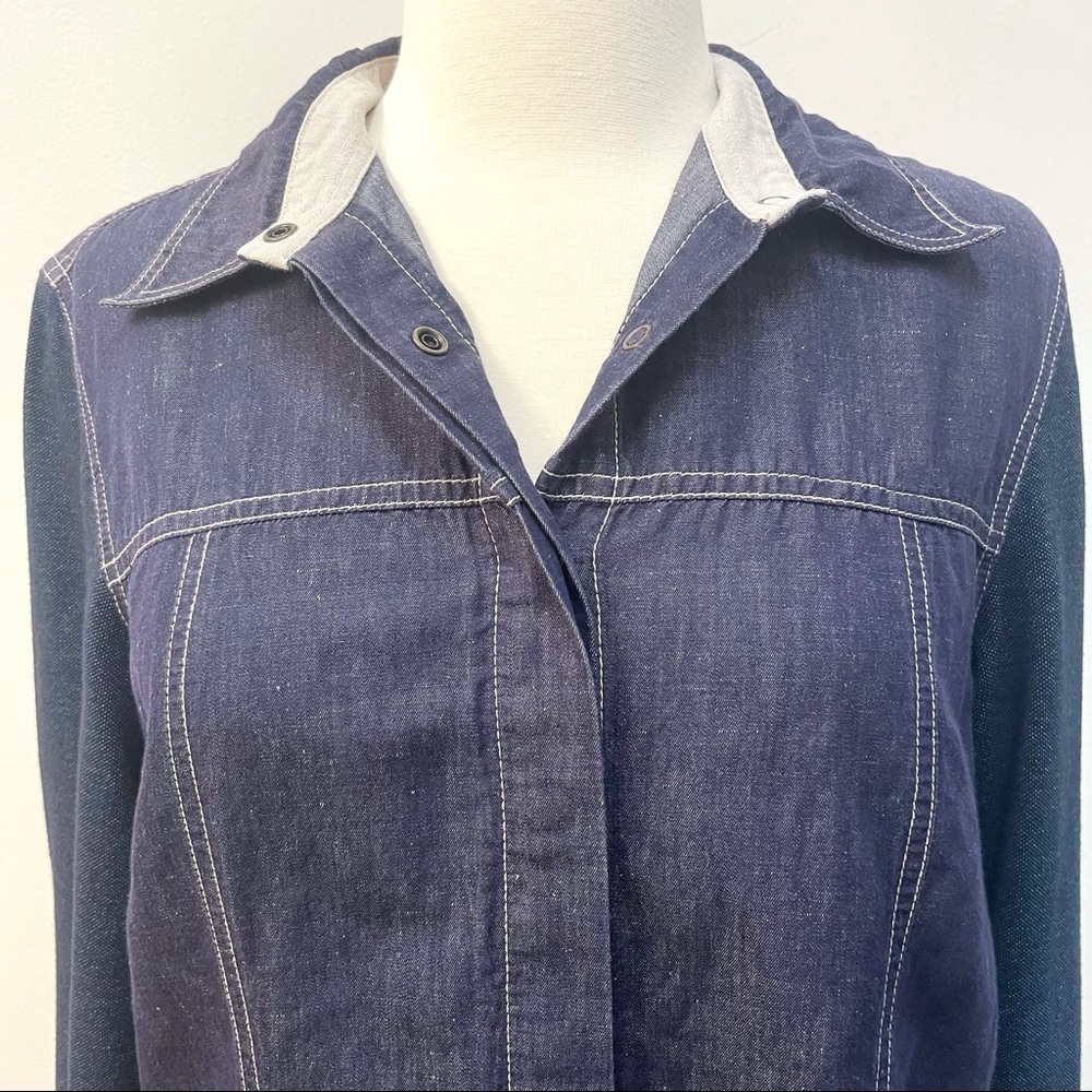 Blue Willi's Linen & Cotton Snap Shirt - Picture 3 of 6